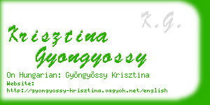krisztina gyongyossy business card