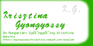 krisztina gyongyossy business card